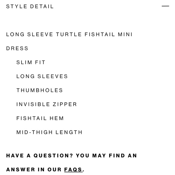 Norma Kamali Fishtail Mini Dress Black long sleeve turtleneck - Picture 9 of 12